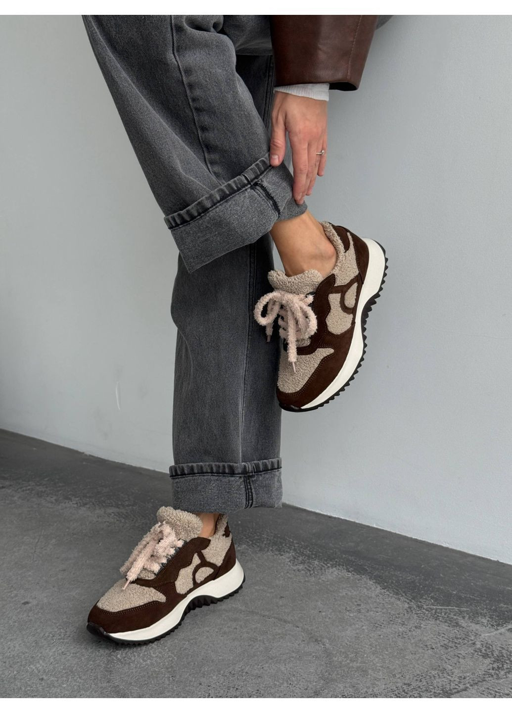 Зимові кросівки No Brand коричневі зими (369094604)