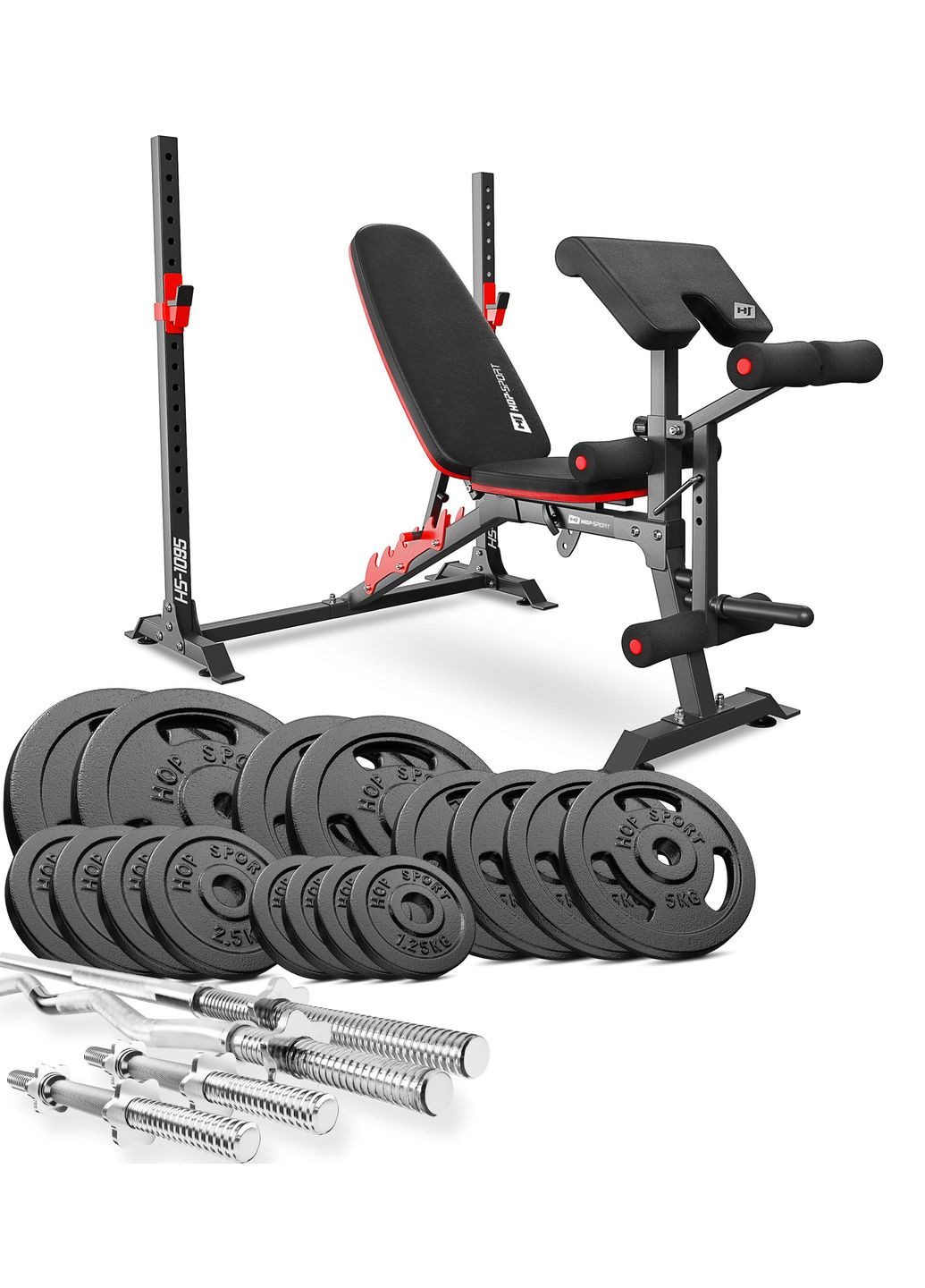 Набір STRONG 116 кг з лавкою HS1095 Hop-Sport (301538841)