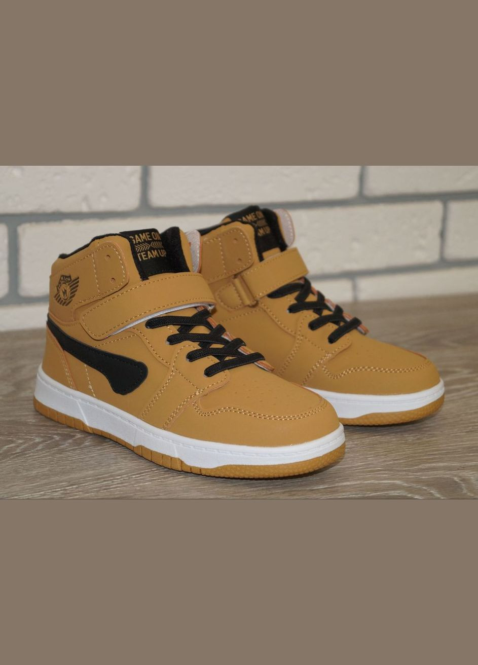 Хайтопи демісезонні дитячі / Черевики демісезонні дитячі коричневі BBT fashion kids (306429266)