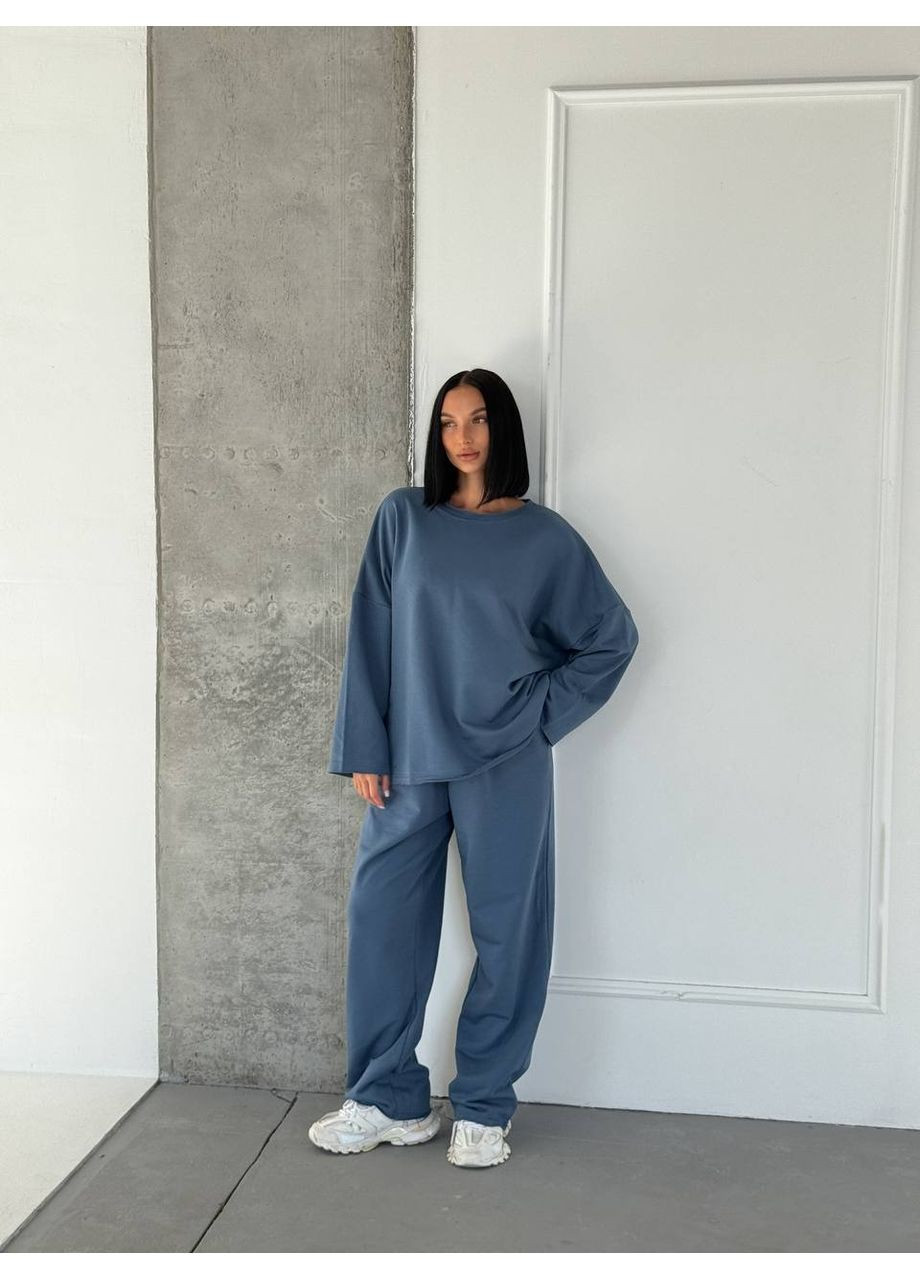Kостюм (свитшот, брюки), цвет Синий Fashion (361668347)