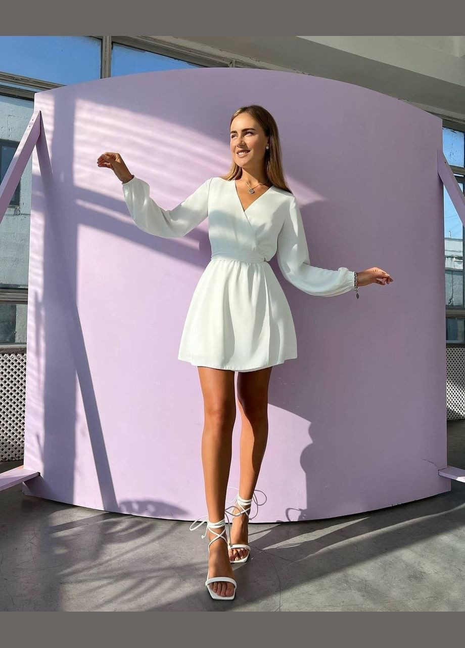 Білий святковий, повсякденний, вечірня, ділова ніжна сукня софт SAVOY BRAND