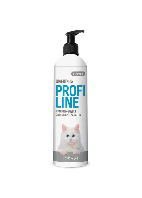 Шампунь с кератином для длинношерстых котов Профилайн - 300 мл ProVET (330365378)