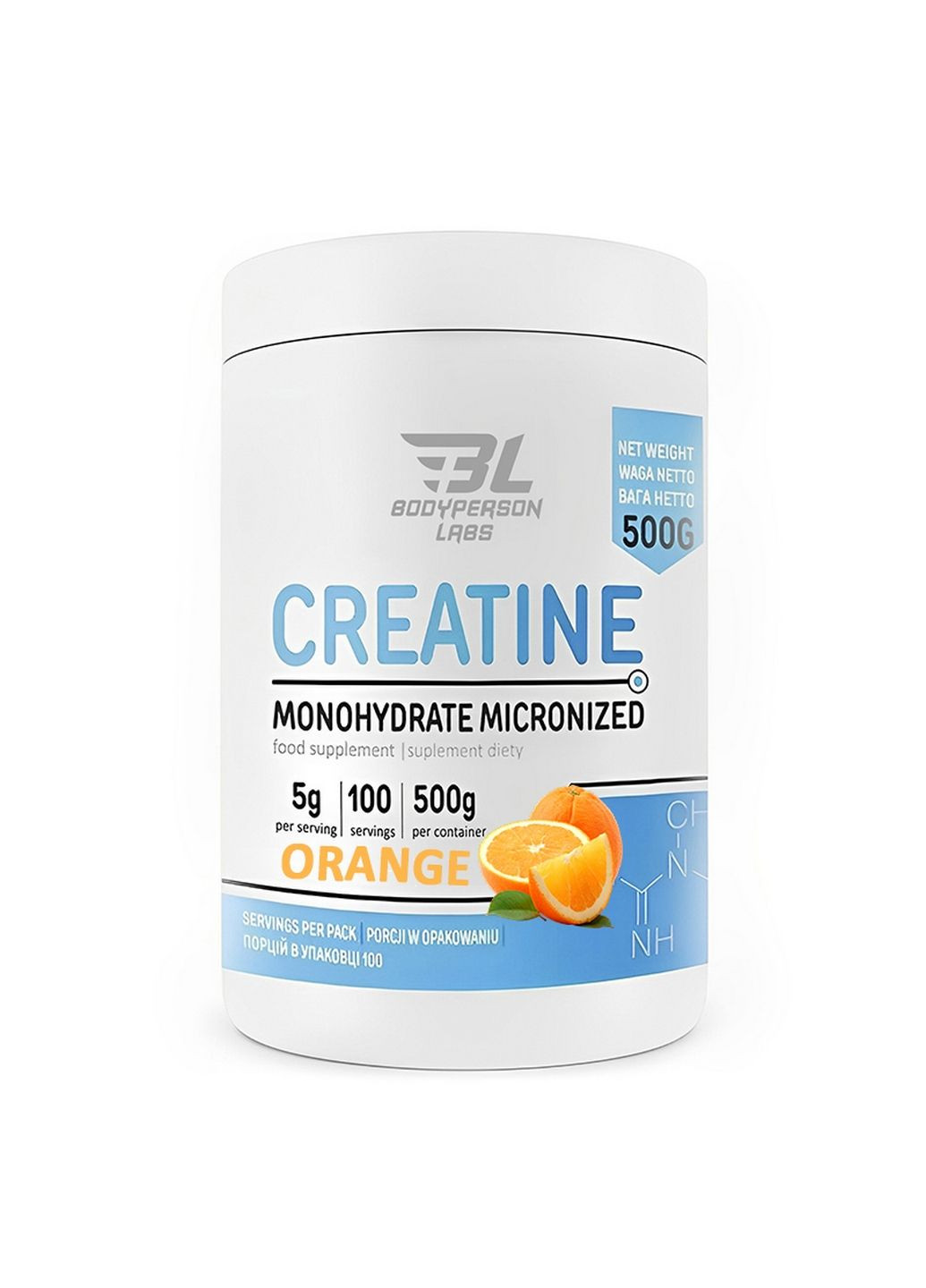 Креатин Labs Creatine Monohydrate, 500 грамм Апельсин Bodyperson Labs (293342767)