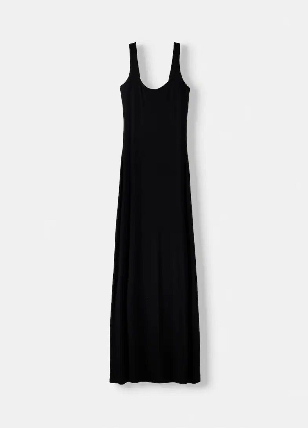 Черное кэжуал платье Bershka однотонное