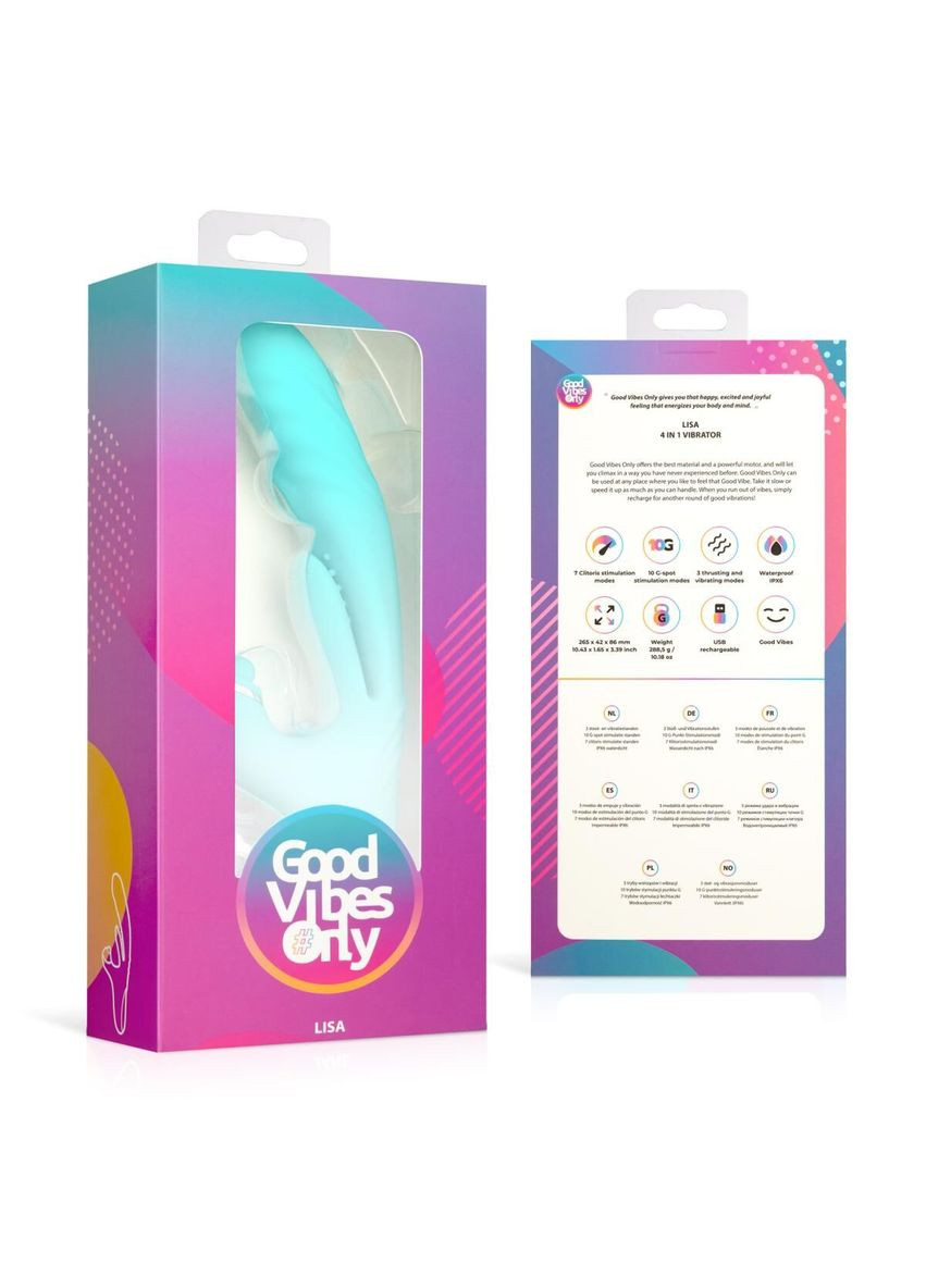 Вибратор-кролик Lisa Thrusting Rabbit Vibrator with G-Spot Stimulator Good Vibes Only (369609708)