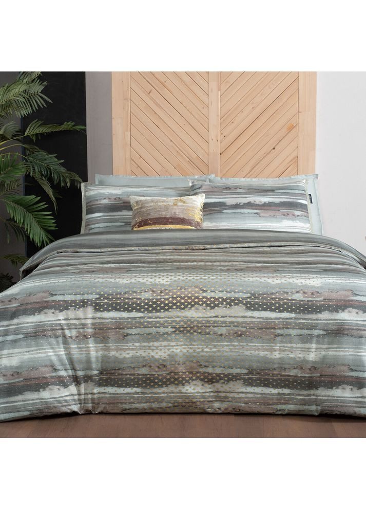 Постільна білизна Juno gri сатин делюкс 300ТС євро Sarev (367073116)