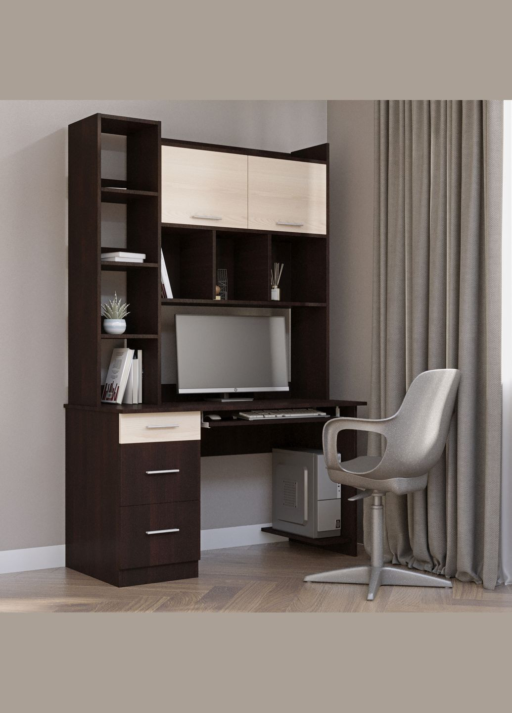 Комп'ютерний стіл з полицями Школяр-6 (EVR-2149) Еверест (324066450)