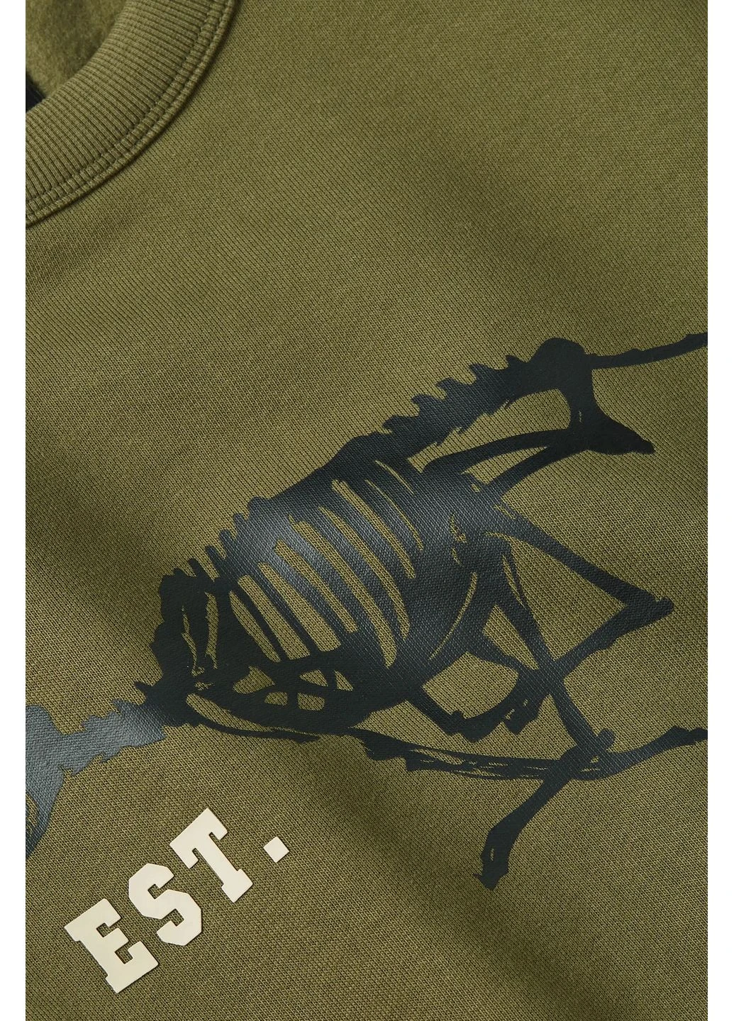 Хаки свитшот G-Star Raw логотип без декора (377439295)