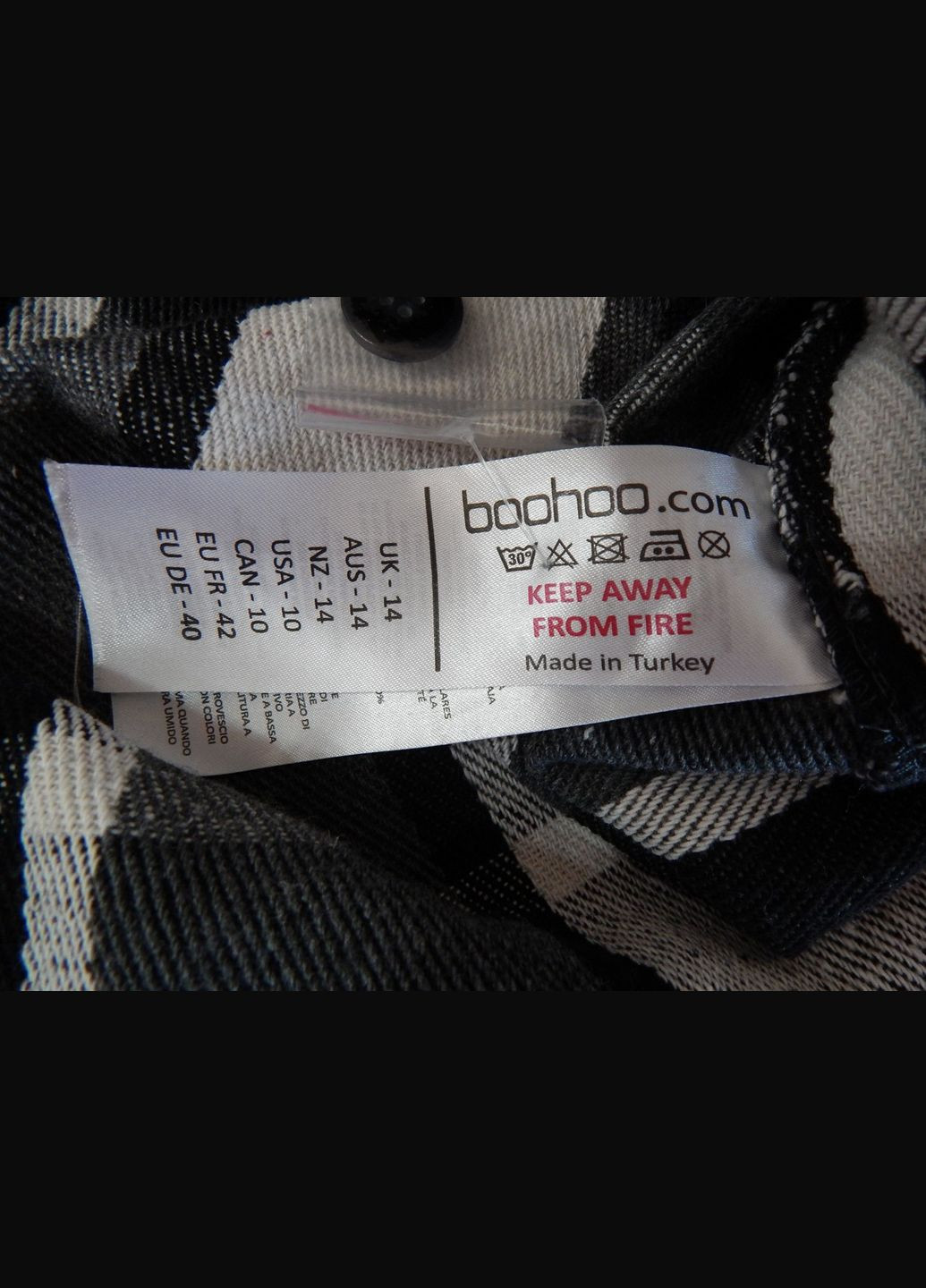 Сорочка-куртка щільна фірмова жіноча фланель Oversize UKR 50-54 105TR (тільки в зазначеному розмірі) Boohoo (317352641)