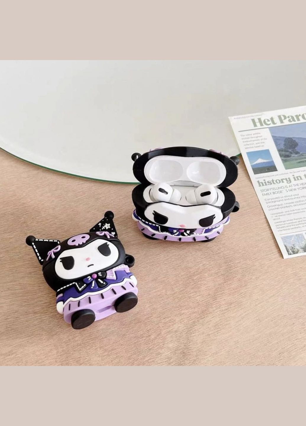 Куроми чехол для наушников Kuromi футляр для наушников защитный чехол силикон Shantou (301512222)