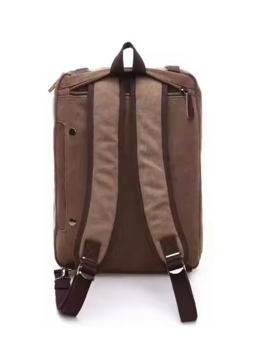Сумка рюкзак трансформер мужская из плотной ткани вместительная. Коричневая No Brand (334010962)