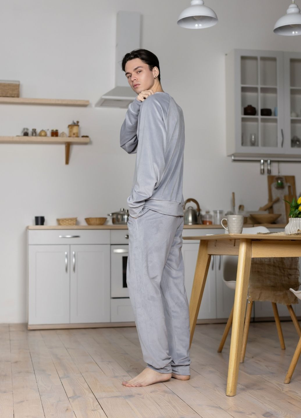 Сірий демісезонний комплект чоловічий MonsterBrand