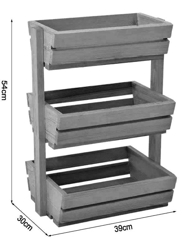 Стелаж для овочів і фруктів з дерева Часліта мокко (ЯХТ-013410) No Brand (327846323)