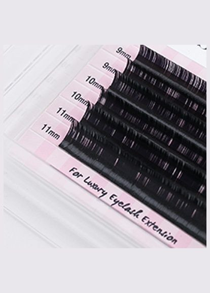 Вії для нарощування вигин С-0.10 mini мікс 14-16 чорні Lash Secret (314932830)