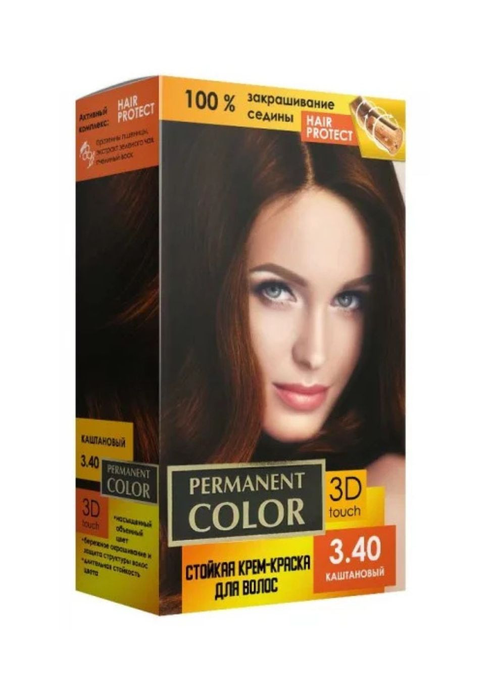 Крем-краска Permanent Color тон каштановий №3.40 Аромат (305396198)