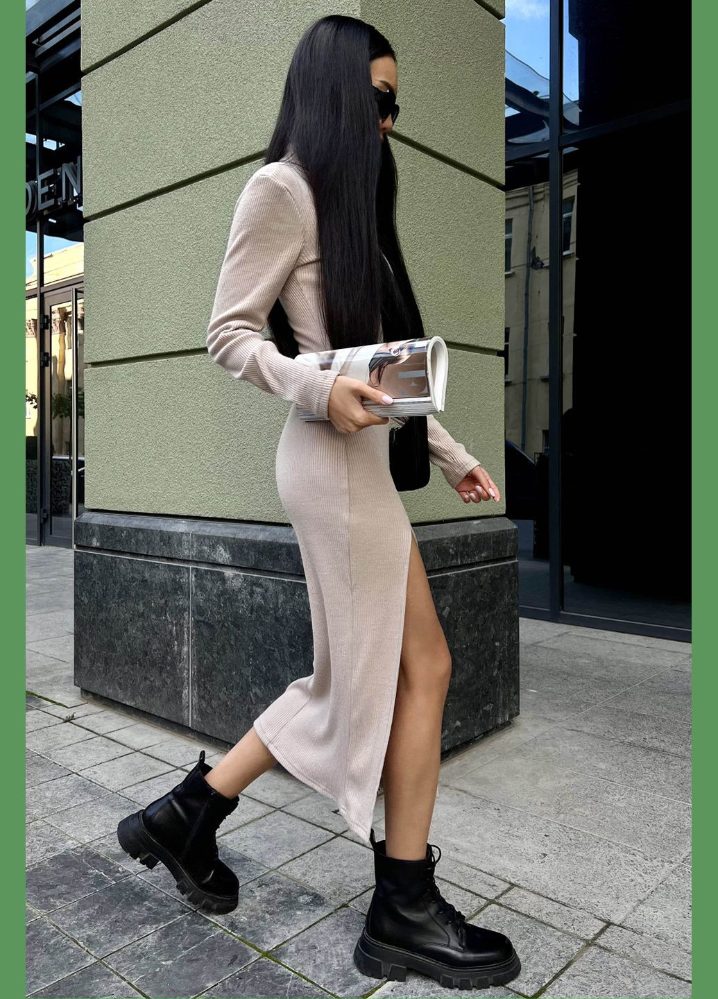 Бежева повсякденний, кежуал сукня футляр Liton