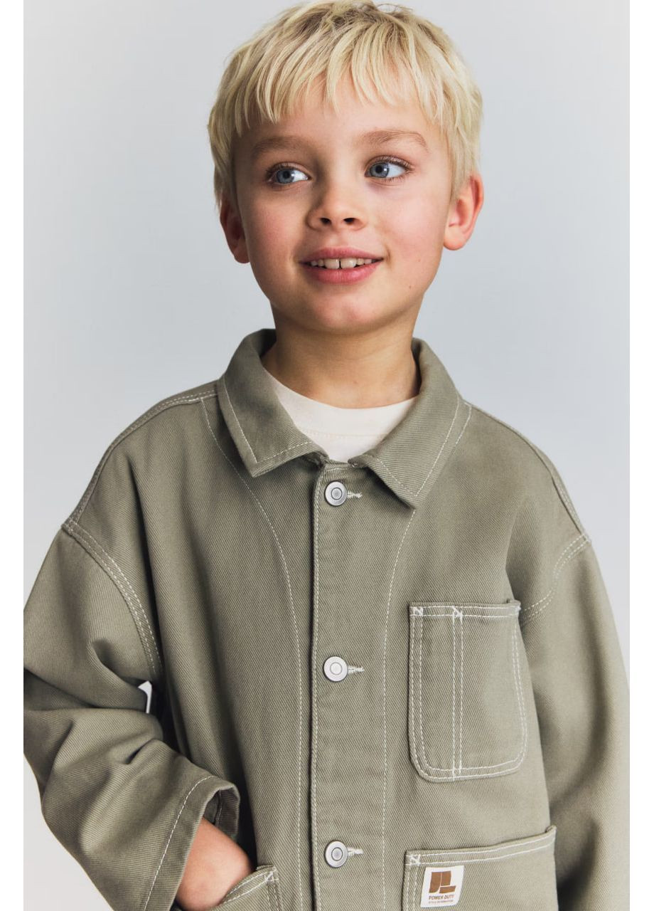 Джинсовая рубашка- 🤎 H&M куртка (366569303)