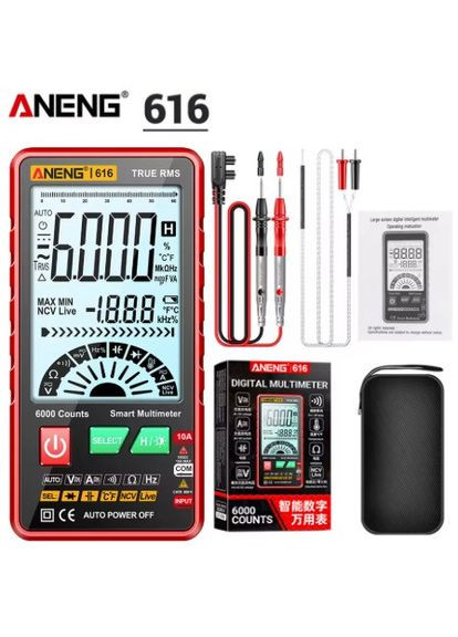 616 автоматический цифровой мультиметр тестер Aneng (361857016)