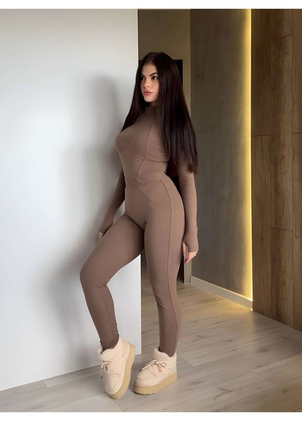 Жіночий теплий зимовий термокомплект термокостюм термобілизна боді і лосини чорна Україна (366868995)