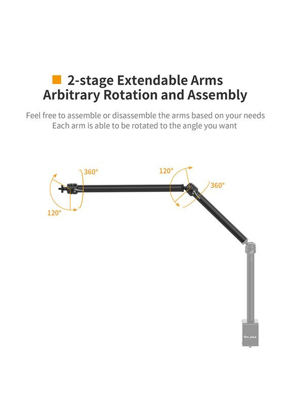 Штатив-тримач Desktop C-CLAMP Flexible Arm/Light Stand(Two- Stages) (UV-2676 LS06) (2676) Ulanzi Vijim Desktop C-CLAMP Flexible Arm/Light Stand(Two- Stages) (372840913)