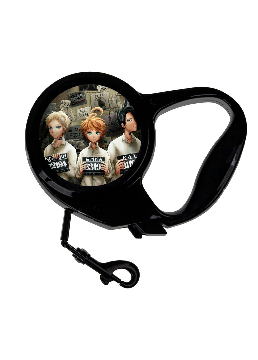 Повідець-рулетка для тварин із принтом Аніме Обіцяний Неверленд #0011 3 м чорний No Brand (309151966)