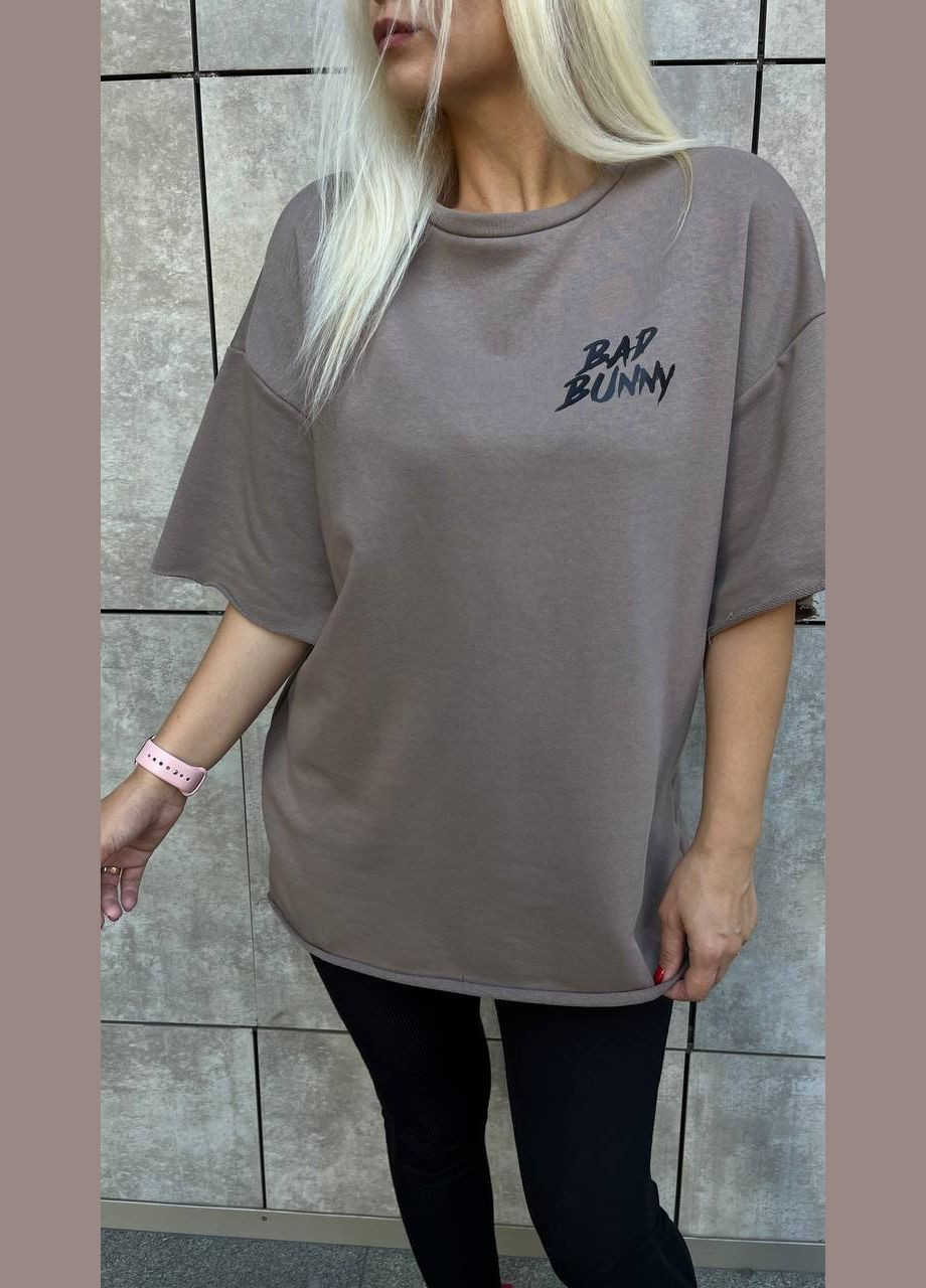 Женская футболка оверсайз с принтом на спине. MonCher - (346474814)