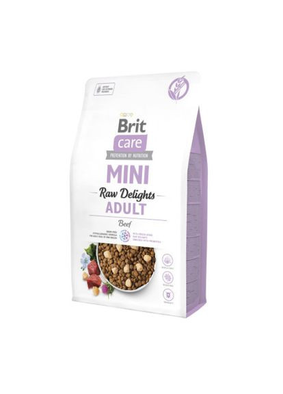 Корм сухой Mini Raw Delights Beef д/собак малых пород говядина 2 кг🐾🐮 Brit Care (340959892)
