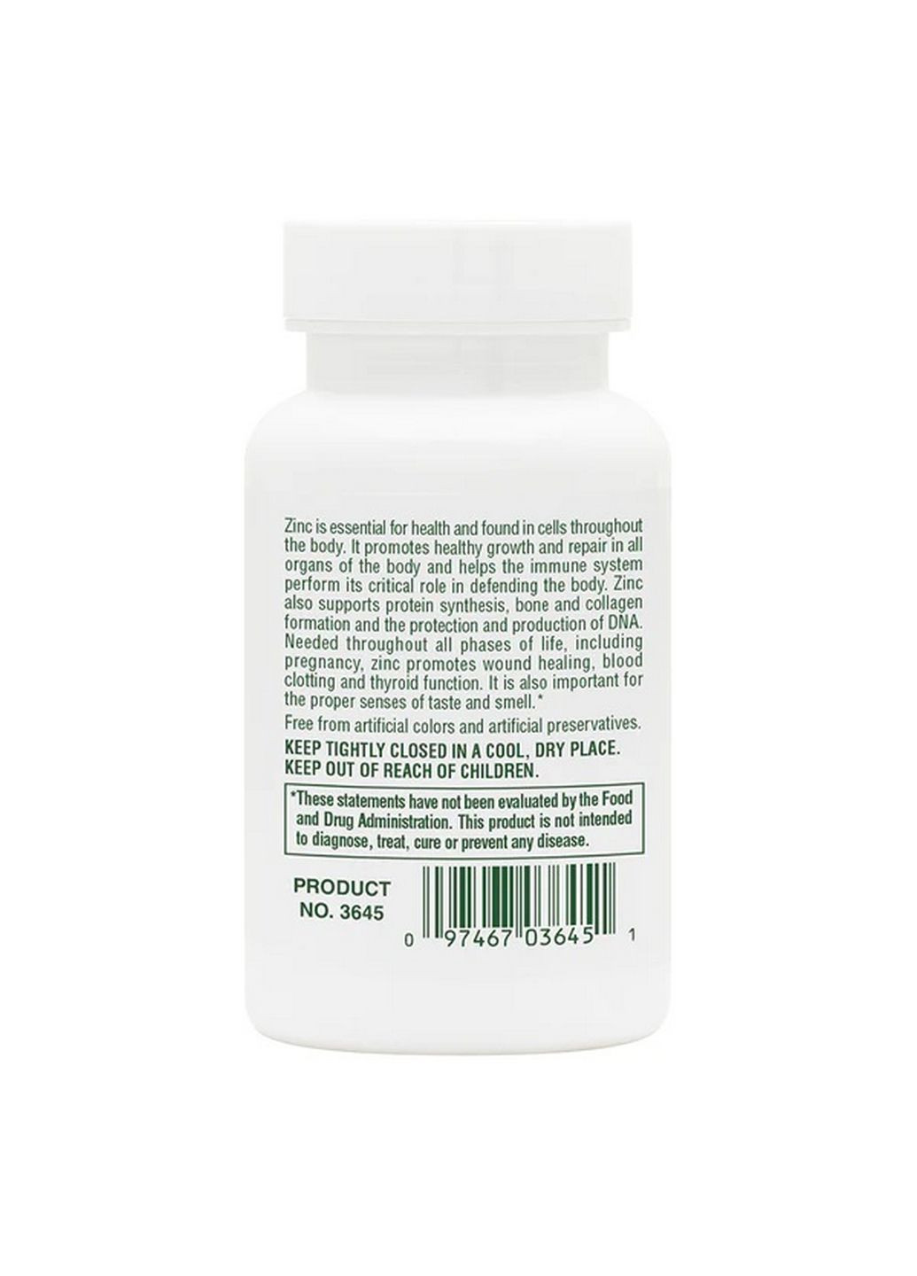 Вітаміни та мінерали Zinc 50 mg, 90 таблеток Natures Plus (293421782)