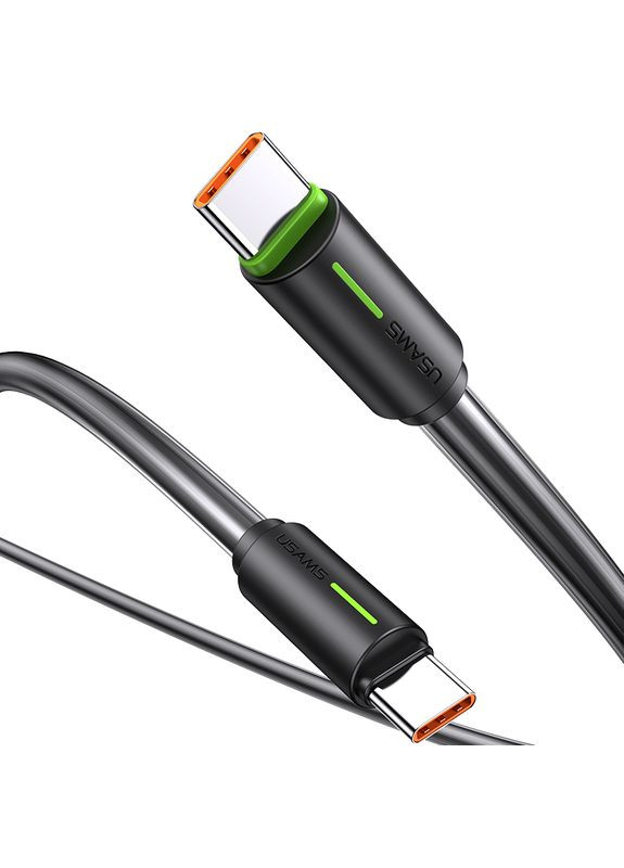 Кабель SJ734 60W TypeC To Type-C Bicolor Charging & Data Cable - YU Series 1m Black USAMS (315481587)