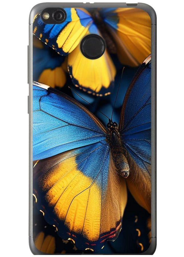 Силиконовый чехол 'Желто-голубые бабочки' для Endorphone Xiaomi Redmi 4X (285702682)