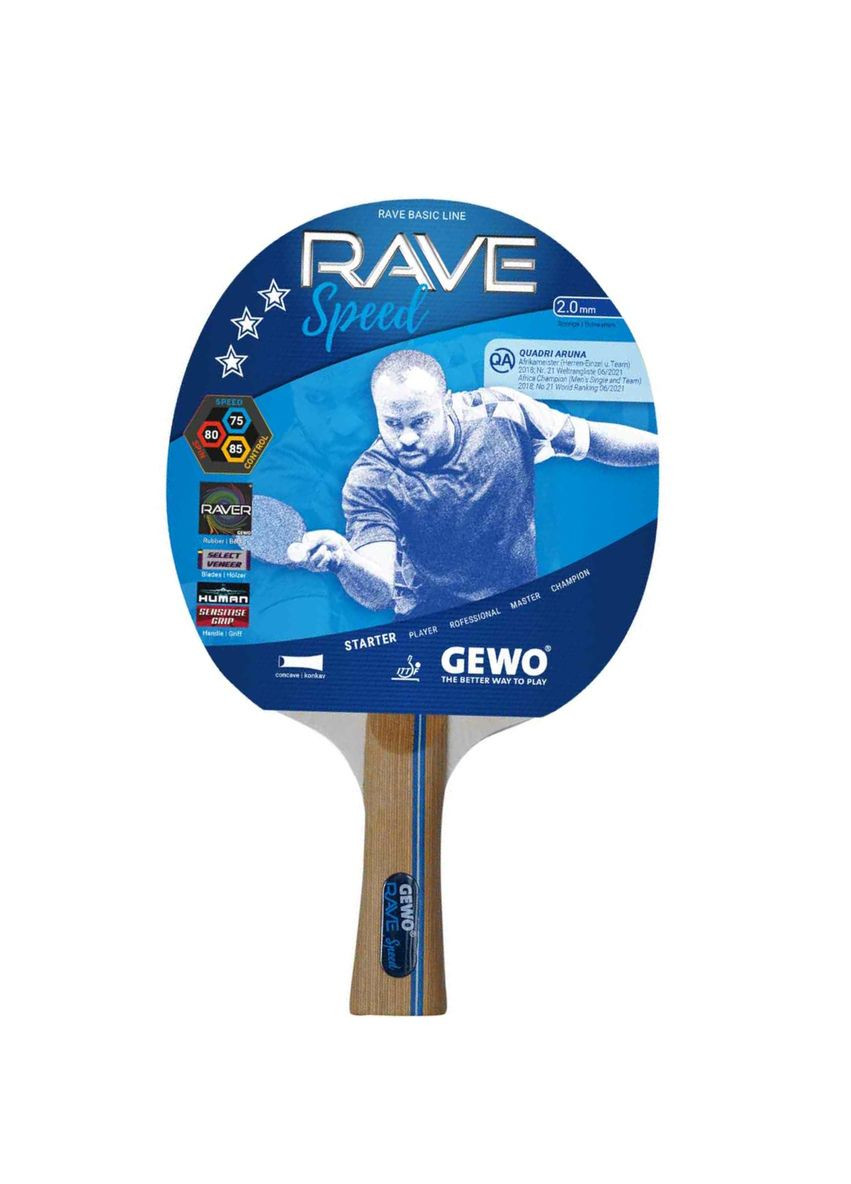 Ракетка для настільного тенісу Rave Speed FL (860100001) GEWO (346535249)