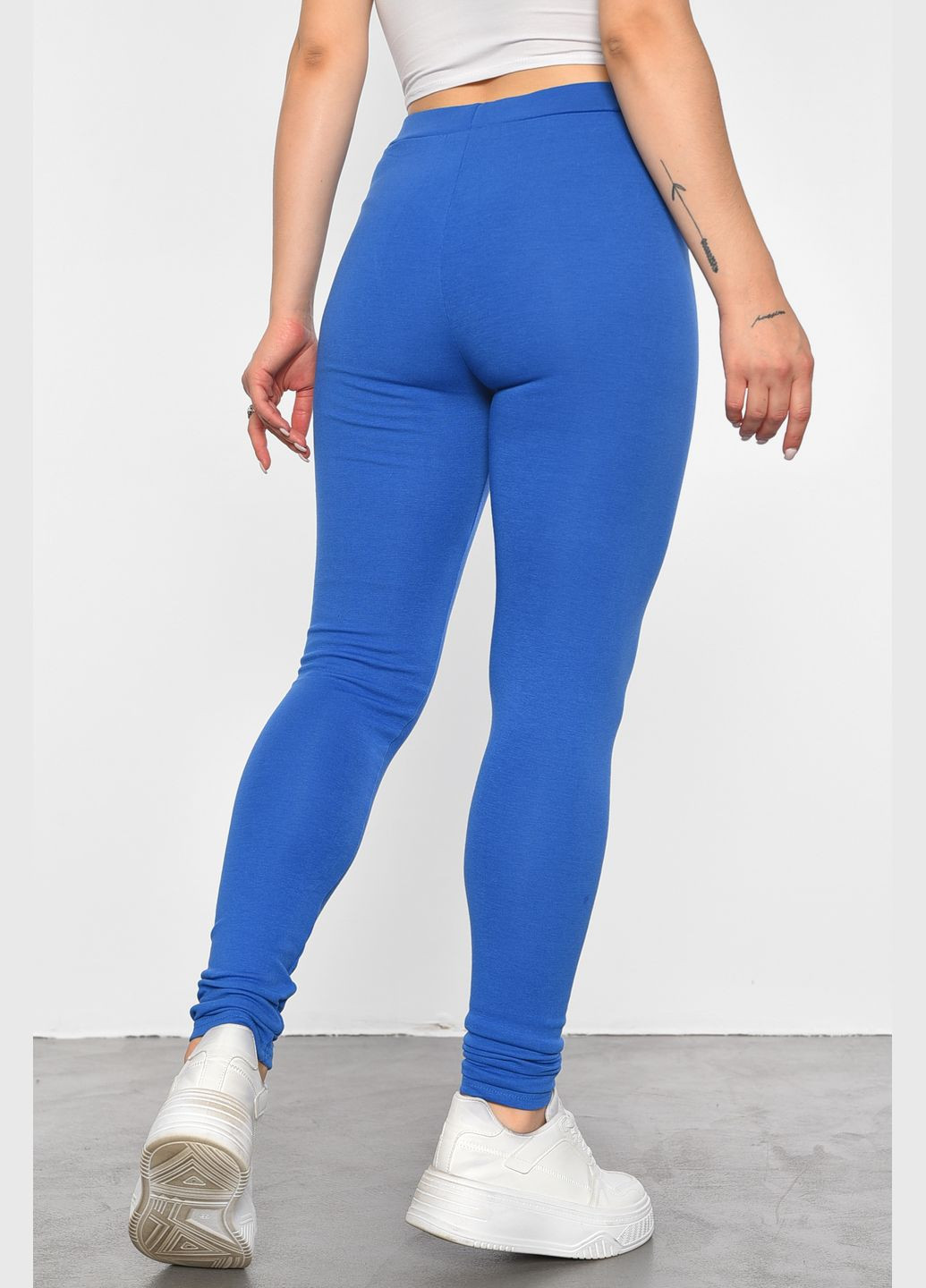 Лосини жіночі однотонні синього кольору Let's Shop (302786163)