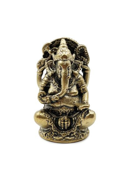 Мини винтажная латунная статуэтка фигурка Ганеш Таиландский Слон мудрости благополучия богатства No Brand (292260640)