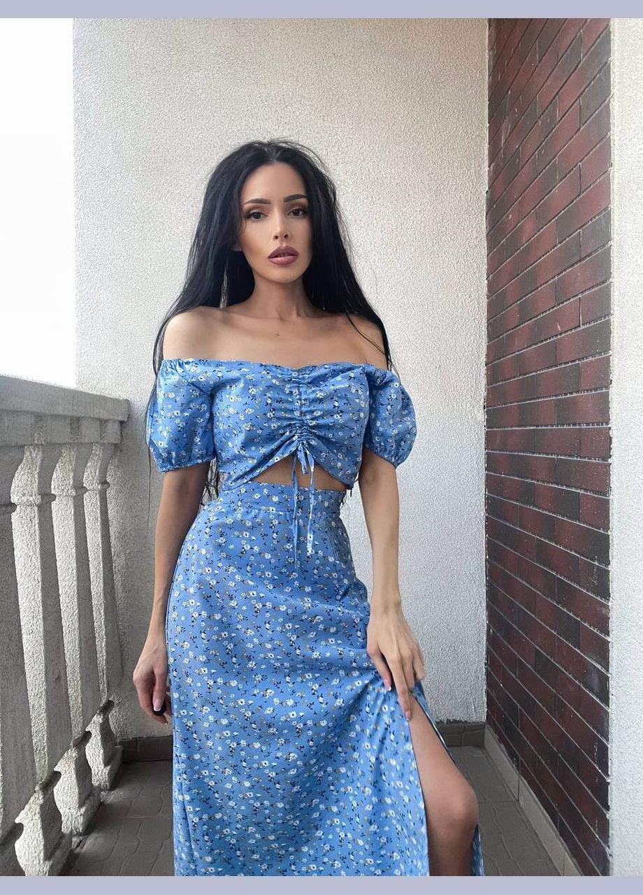 Жіночий костюм з топом та спідницею Adelante (330577960)