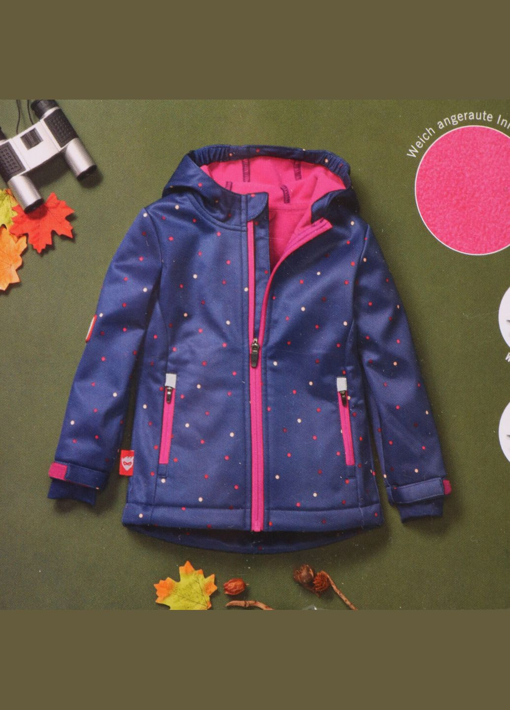 Темно-синяя демисезонная куртка softshell водоотталкивающая и ветрозащитная для девочки bionic-finish® eco 375429 темно-синий куртка-лайнер Lupilu