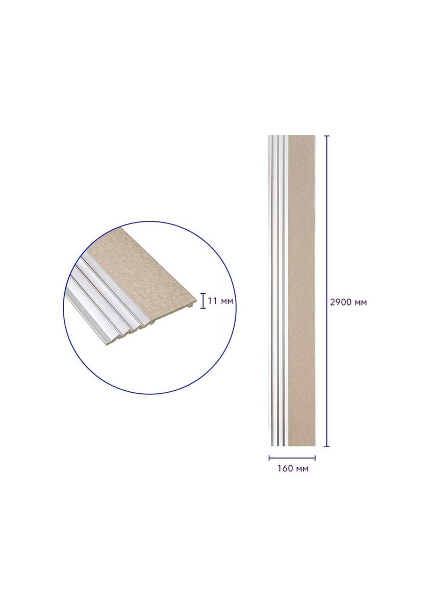 Декоративна PS рейка 2900*160*11мм (D) SW-00002150 Sticker Wall (306632811)