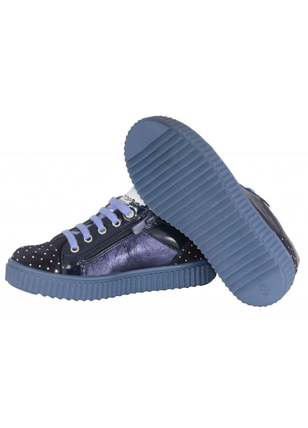 Синій кеди для дівчаток на шнурках синього кольору (2293). розмір Topitop