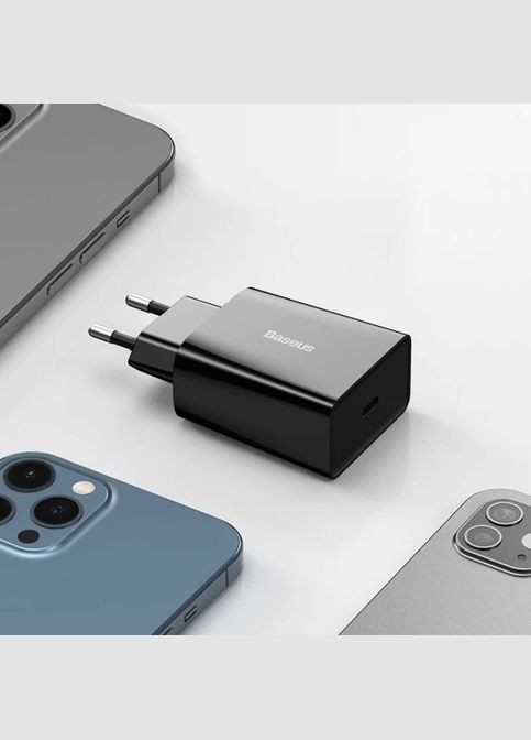 Мережевий адаптер живлення — зарядний пристрій Speed Mini 20 W 1 USB-C Baseus (301905671)