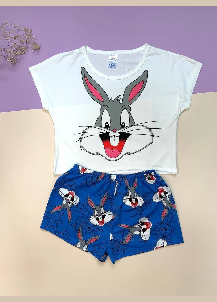 Синяя всесезон женская пижама Saimeiqi