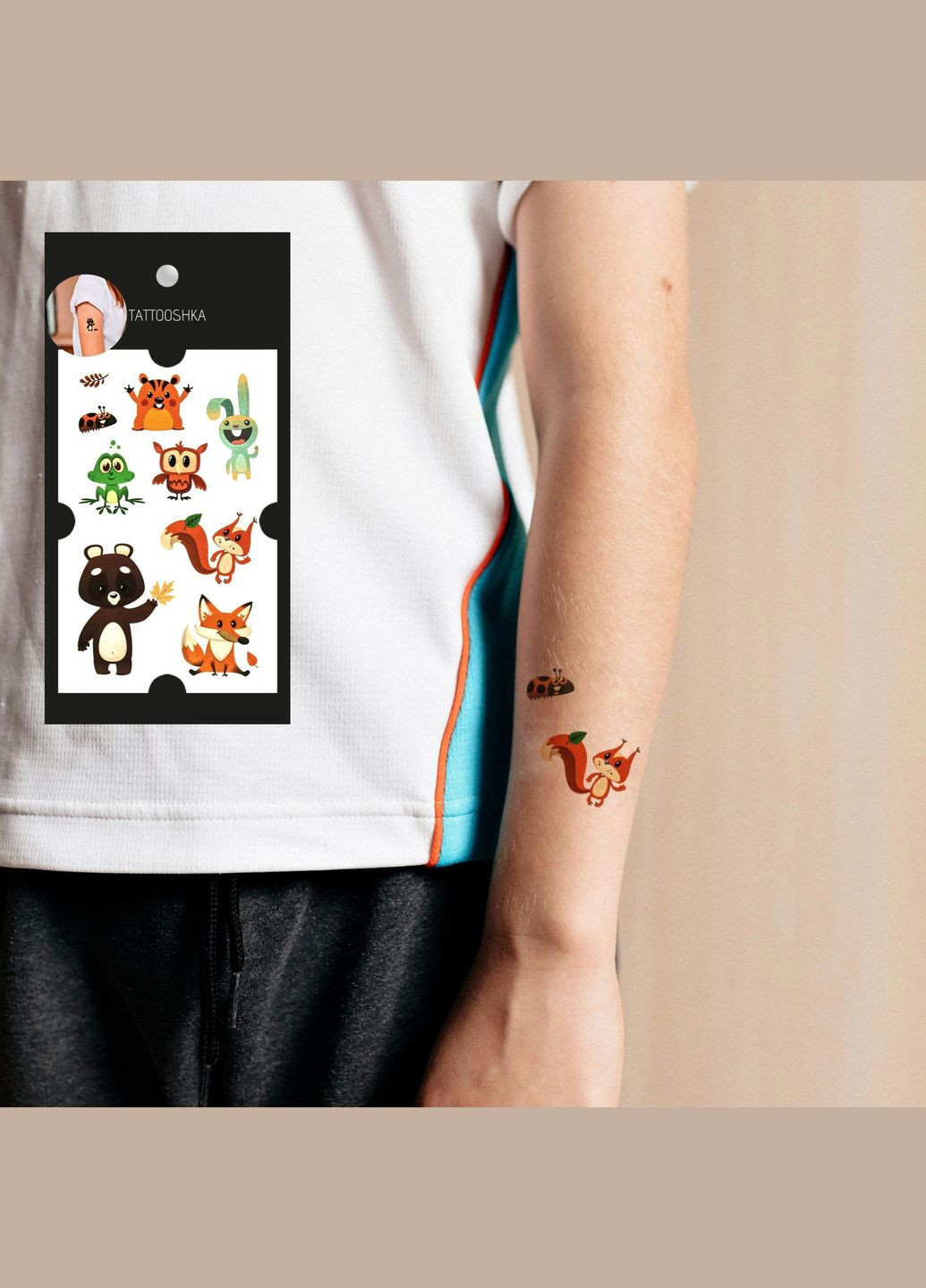 Набір тимчасових дитячих водостійких тату Tattooshka (314963957)