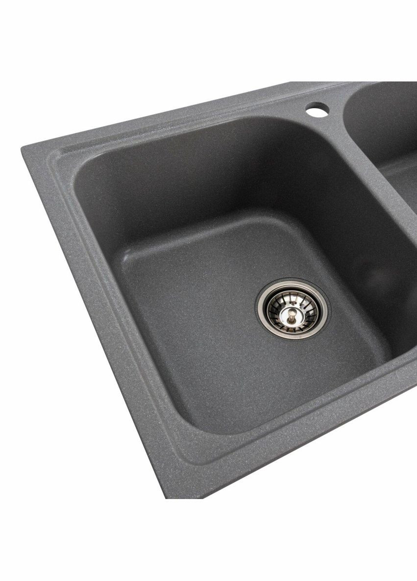 Гранітна мийка для кухні 7950 Equatoria матовий мусон Platinum (342071620)