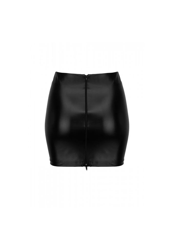 Чорна спідниця на блискавці f171 noir handmade s No Brand