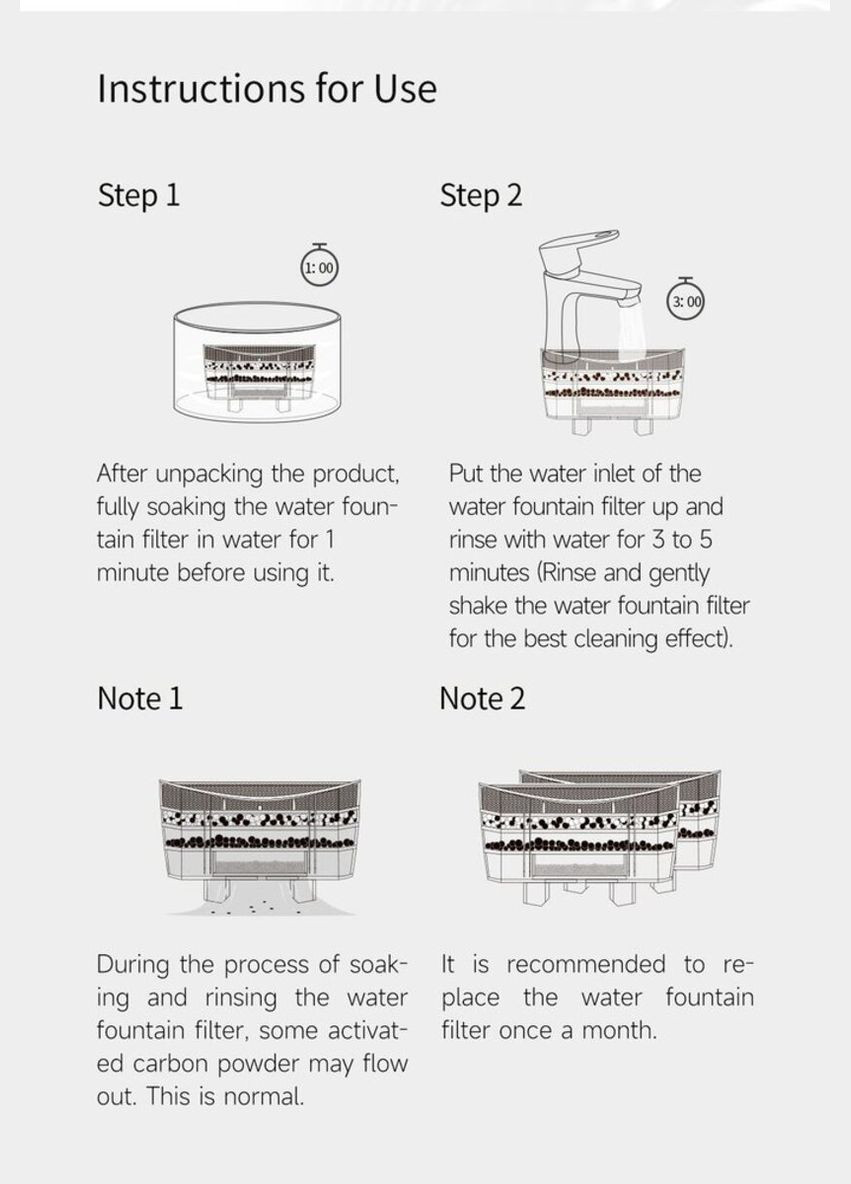 Фільтр PURE Water Fountain - 5 шт (6972884750422) CATLINK (303613451)