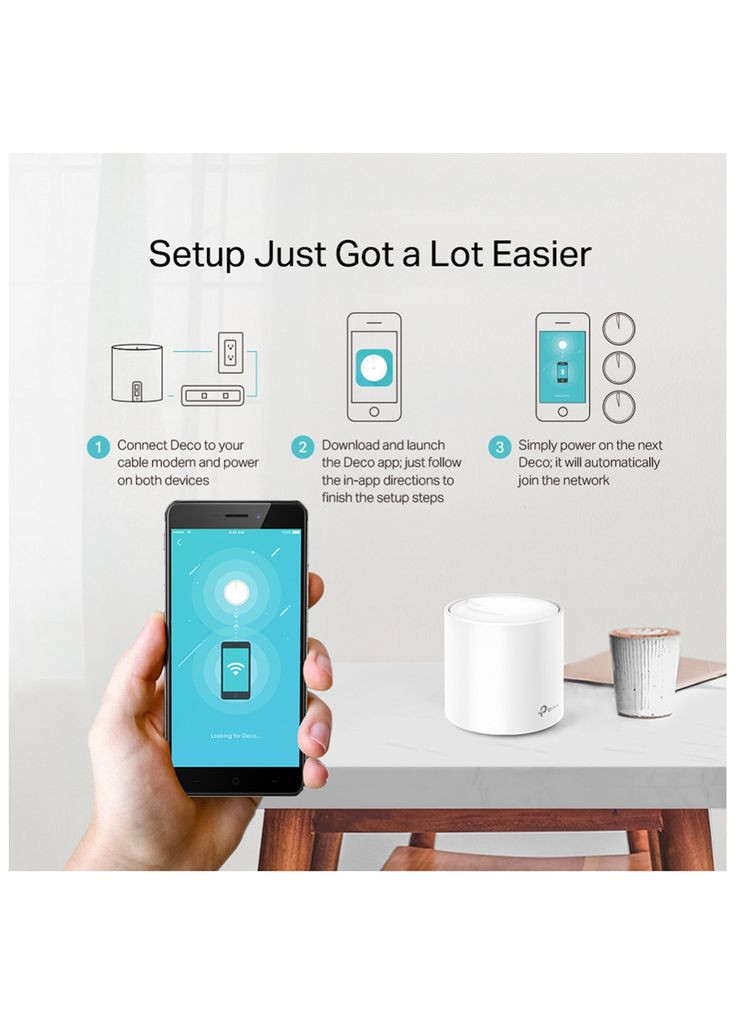 Точка доступа WiFi DECO X20 2PK AX1800 1xGE LAN 1xGE WAN MU-MIMO OFDMA MESH (DECO-X20-2-PACK) TP-Link (306714016)