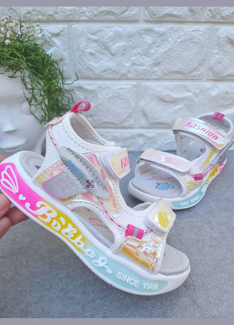 Стильні різнокольорові босоніжки для дівчинки No Brand (329740318)