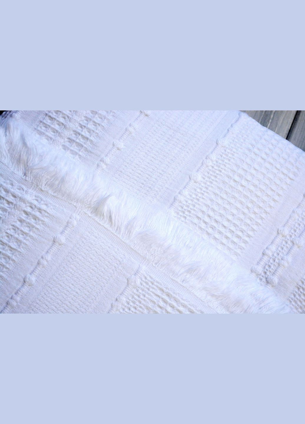 Вафельне простирадло-покривало Sole 220×240 см.White First Choice (338425188)