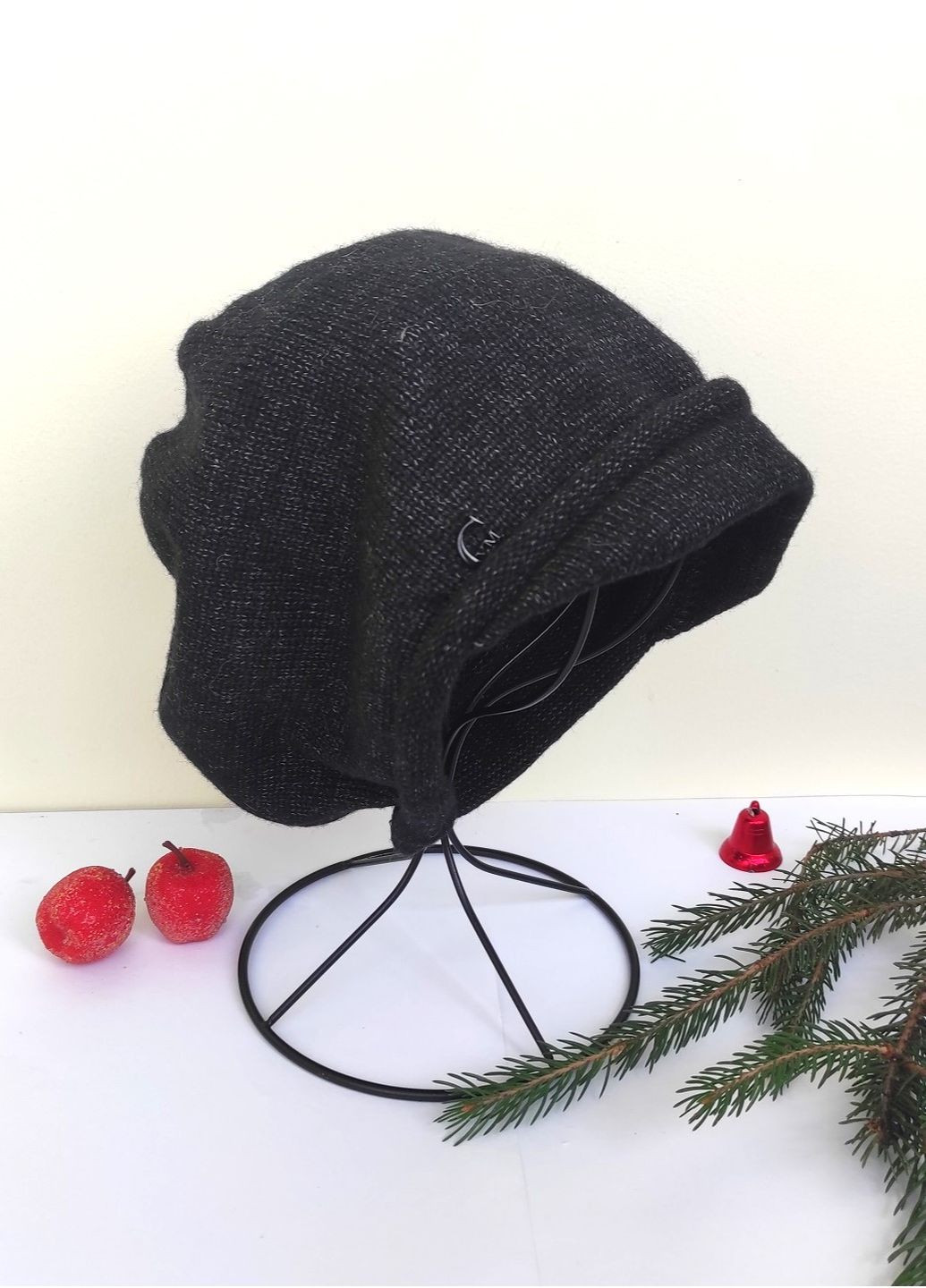 Жіночий Берет Стильний Трикотажний Оверсайз Берет з Козирком No Brand трикотажний берет з козирком (363838665)