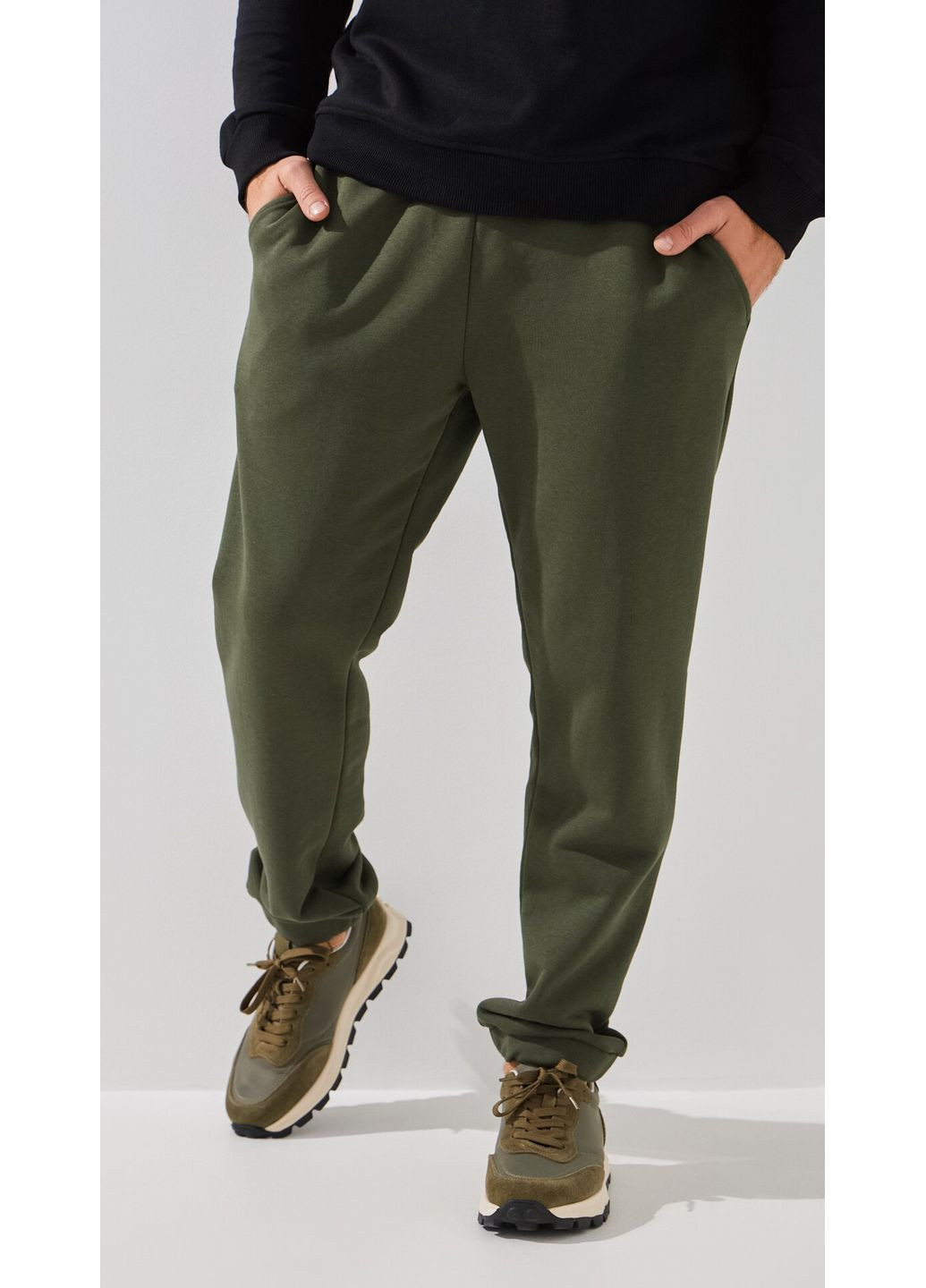 Спортивні штани однотонні чоловічі 2505 shop (2000999344138) Genua (369250812)