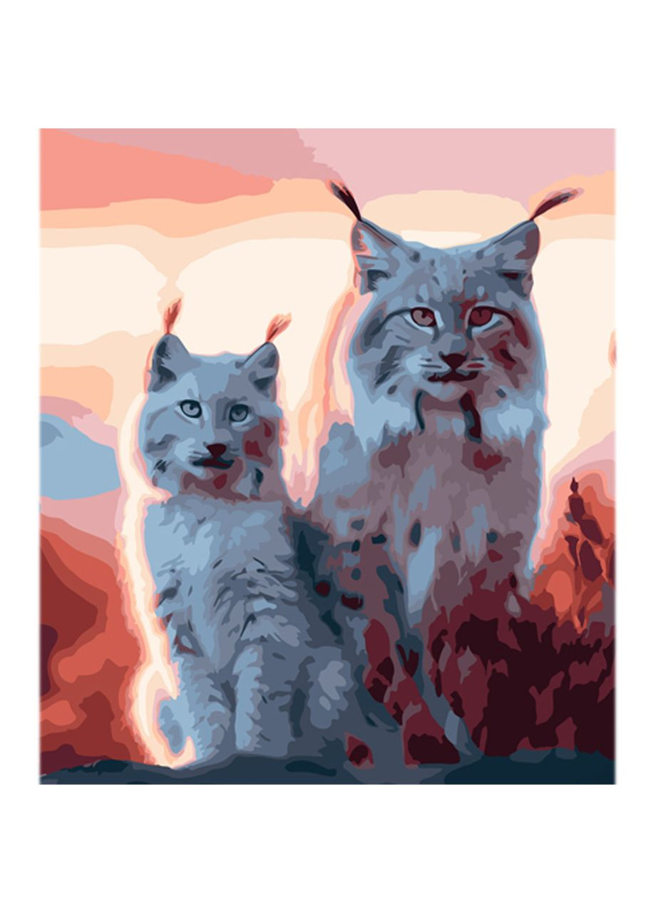 Картина за номерами для дорослих Сім'я рис у дикій природі акрилова розвивальна см Strateg (362425701)