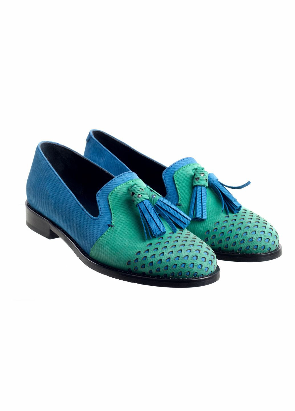Etor Лоферы 5411-525-4439 синий+зеленый синий з, — демисезон (315763373)